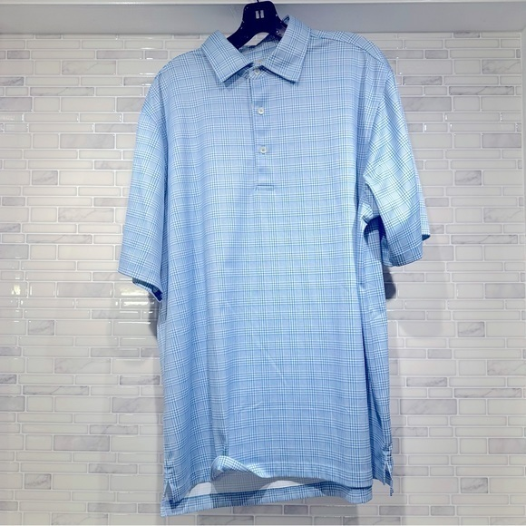 Donald Ross Men’s Athletic Blue Polo Golf Shirt size Large - Picture 1 of 6